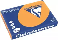 3x Clairefontaine TrophÃ©e Pastel A3 oranje, 80gr, pak a 500 vel