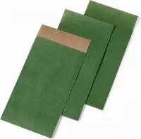 papieren zakjes - cadeauzakjes 7x13cm  groen  per 30 stuks