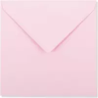 Baby roze vierkante enveloppen 14 x 14 cm 100 stuks