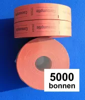 Rode consumptiebonnen op rol - 5000 bonnen