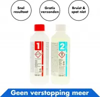 Vloeibare Gootsteenontstopper -  Afvoerontstopper - Verstopte Wasbak - Duo Ontstoppingsmiddelen - Gootsteen Reiniger - Extra Power - 2x 500ML