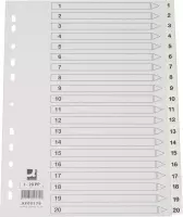 Q-Connect tabbladen set 1-20, met indexblad, ft A4, wit