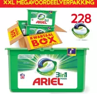 XXL 228 PODS Megavoordeelverpakking | Jaarpakket | Ariel Original Pods Capsules | 228 wasbeurten | Wasmiddel jaarpakket | Bekend van TV