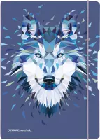 Herlitz Wild Animals Wolf schrijfblok & schrift Blauw A4 80 vel