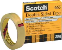 Scotch® Dubbelzijdige Tape, Zonder Schutlaag, 19 mm x 33 m