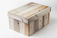 Geschenkdoos houtlook rechthoekig 20 stuks - 25x35x18cm - Opbergbox - Cadeaudoos - Giftbox - Cadeauverpakking
