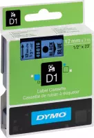 DYMO originele D1 labels | Zwarte Tekst op Blauw Label | 12 mm x 7 m | zelfklevende etiketten voor de LabelManager labelprinter | gemaakt in Europa