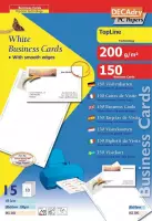 5x Decadry visitekaarten TopLine 150 kaartjes (10 kaartjes 85x54mm per A4), rechte hoeken