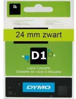 Lettertape Dymo D1 53719 Zwart-Groen 24mmx7m