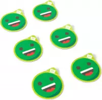 PATboard Emoticon Magneten - 5cm, set van 6 - Blij - Magnetische Kleur Iconen voor Kantoor, Whiteboard, Verwarming, Koelkast - Kleur groen