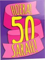 Verjaardagskaart Sarah 50 17cm