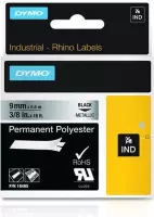 DYMO 18485 labelprinter-tape Zwart op metallic