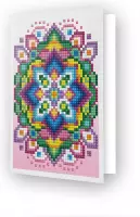 Diamond painting kaarten - DDG.024 Diamond Dotz® - Wenskaart roze mandala - 12,6 x 17,7 cm