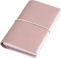 Planner / Bulletjournal, afm 10x18x1,5 cm, roze, elastieksluiting, 1stuk