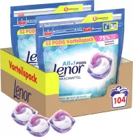 Lenor All in 1 Wasmiddel Pods April Fris - 2x52 Wasbeurten - Voordeelverpakking