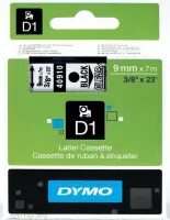 DYMO originele D1 labels | Zwarte Tekst op Doorzichtig Label | 9 mm x 7 m | zelfklevende etiketten voor de LabelManager labelprinter | gemaakt in Europa