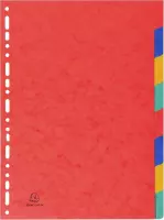25x Tabbladen glanskarton 400g - 8 tabs - A4, Geassorteerde felle kleuren