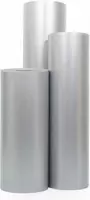 Cadeaupapier Zilver - 30cm - 200m - 70gr | Winkelrol / Apparaatrol / Toonbankrol / Geschenkpapier / Kadopapier / Inpakpapier