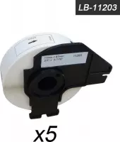 5x Brother DK-11203 Compatible voor Brother 's range of QL printers, 17mm * 87mm