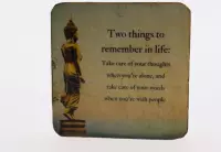 Quote magneet 6x6 cm Two things to remimber in life