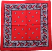 Harlekijn zakdoek rood 55 x 55 cm - HRBZ045