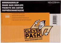 6x Cleverpack bordrugenveloppen, 162x229mm, met stripsluiting, wit, pak a 25 stuks