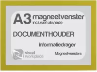 Magneetvenster A3 (incl. uitsnede) - Geel
