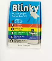 Blinky - 5 eco schoonmaaktabs - uitprobeer verpakking - Interieurreiniger -Sanitairreiniger - Sanitair Gel - Vloerreiniger - Ontvetter - en 5 sprayflacons