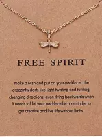 Wenskaart Free Spirit - Kaart vrije geest - kerstkaart -  kaart met ketting - kerst cadeau sieraad per post