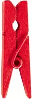Zakjes met gekleurde knijpers 2,5 cm, 24 stuks, rood