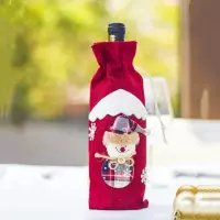 Cadeauverpakking Wijnfles Kerst | Wijnfleshoes Sneeuwpop | Wijnfleshouder Kerstdecoratie | Wijnfles Decoratie
