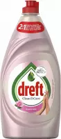 Dreft Clean & Care Rose & Satin Afwasmiddel - 8x780ml - Voordeelverpakking