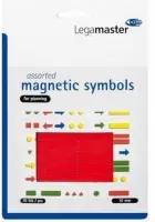 Magnetische symbolen 20 mm assorti rood, 30 stuks