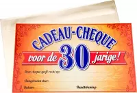 Paper Dreams Cadeaucheque 30 Jaar 34,5 Cm Papier Blauw/oranje