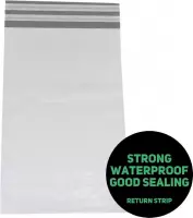 Verzendzakken - webshopzakken - waterproof - retourstrip - 36 x 54 cm + 8 cm sluitklep - ( 100 stuks )