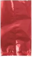 Plastiek Zakken Rood 9,5x16cm Gemetalliseerd en Sealbaar (100 stuks) | Plastic zak