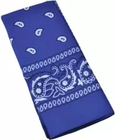 1x Blauwe boeren zakdoeken 54 x 53 cm - Zakdoekjes en bandanas