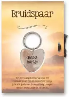 Gelukshart Sleutelhanger Giftcard  Bruidspaar