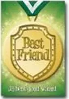 button wenskaart + envelop - Best friend
