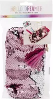 American Crafts - Hello Dreamer Embellishment - Pencil Case - Flip Sequins - Pink & Silver