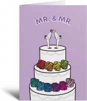 Wenskaart - MR. & MR. - Taart - Just Married - Trouwen - Cadeau - Geschenk - LGBTQ - Huwelijk - Getrouwd
