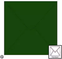 Benza Wenskaart Enveloppen - Vierkant 14 x 14 cm - Kerstgroen - 50 stuks