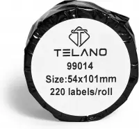 Telano® Compatible Dymo Label Wit 99014 - 101 x 54 mm - 220 Etiketten op Rol - Verzendetiketten - Adresetiketten S0722430 - 1 stuks