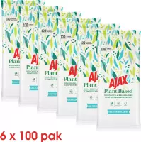 Ajax Plant Based allesreiniger schoonmaakdoekjes 6 x 100 pak