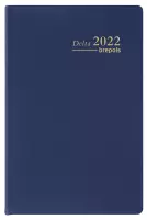 Brepols Agenda 2022 - Delta - Seta soepele PVC cover - 8,1 x 12 cm - blauw