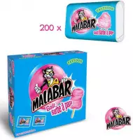 Malabar 'barbe a papa' (suikerspinsmaak) kauwgums met TATTOO - doos van 200 stuks