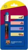 FC Barcelona Pen 6 kleuren en notitieblaadjes