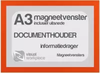 Magneetvenster A3 (incl. uitsnede) - Oranje