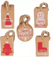 THE TWIDDLERS 250 kerstcadeaulabels - 5 designs, 50 van elk - Perfect voor kerstcadeaus en geschenken verpakkingsaccessoires, labels en decoraties, feesten en alle evenementen