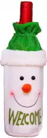 Kerst Wijnfles Decoratie Sneeuwpop